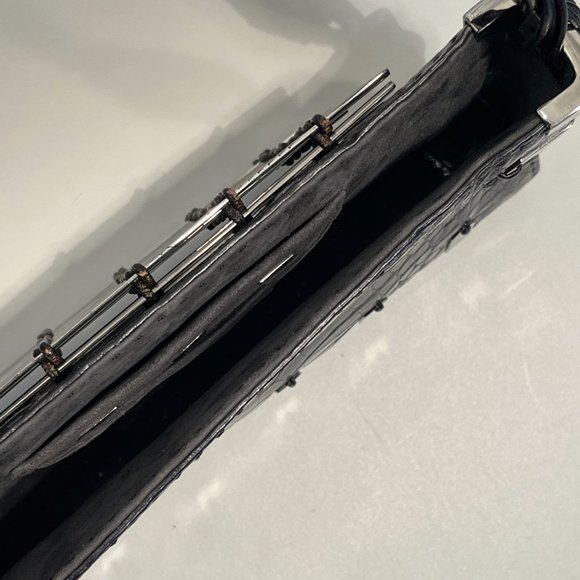 VBH Italia Diva First Edition Crocodile Black & Sterling Silver Hand Bag - Picture 5 of 9